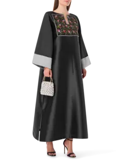 Flowers Embroidery Abaya