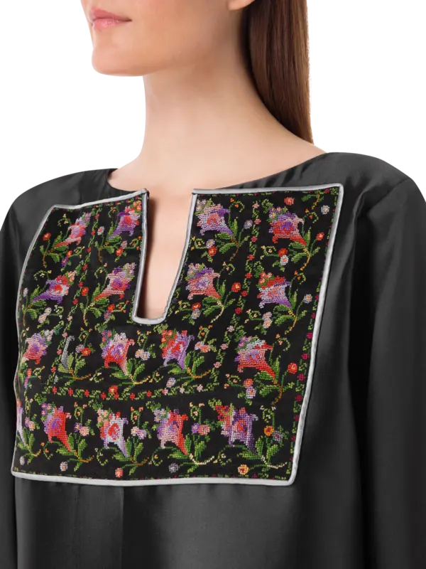 Flowers Embroidery Abaya
