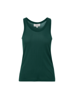 بلوزة فلور بدون أكمام محبوكة من الفسكوز بلون غير لامع