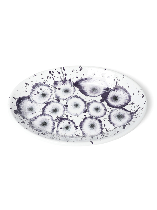 Violet Floral Madness Oval Plate
