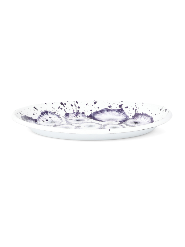 Violet Floral Madness Oval Plate