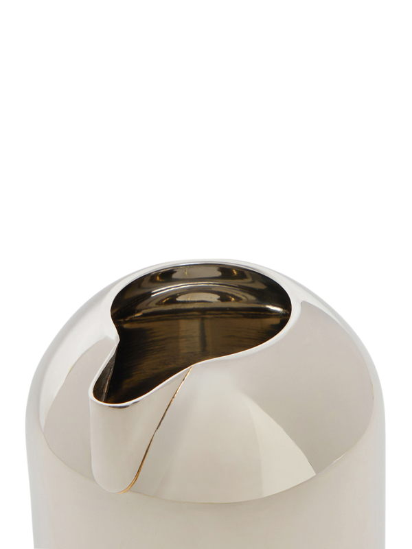 Cylindrical Silver Milk Jug