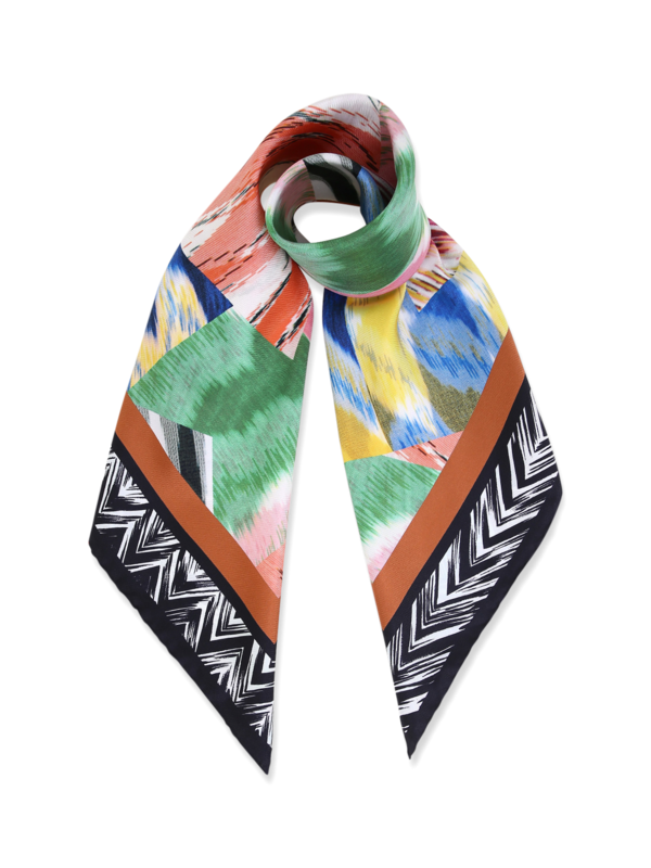 Multi-Patterned Asymmetric Design Scarf