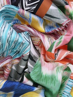 Multi-Patterned Asymmetric Design Scarf