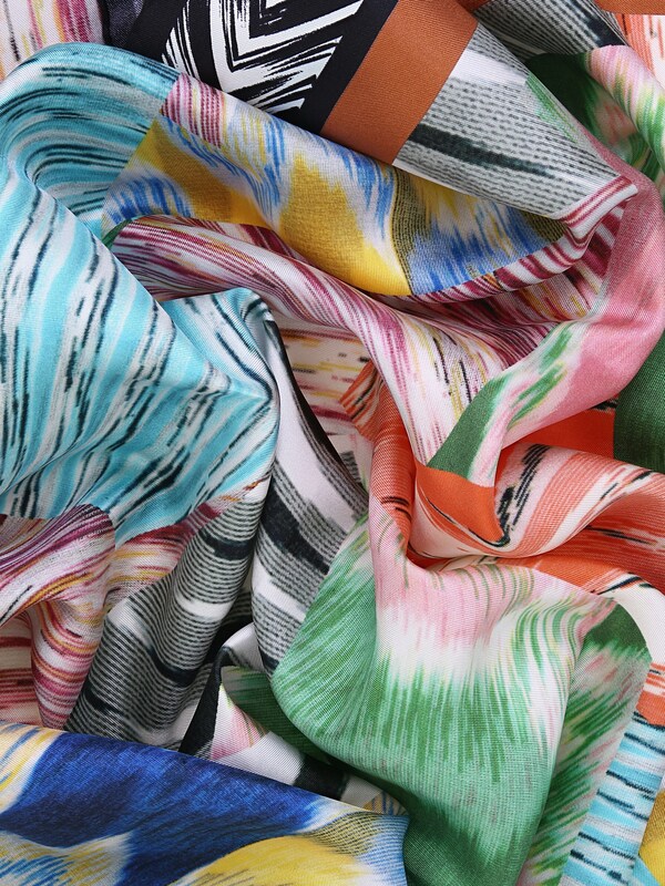 Multi-Patterned Asymmetric Design Scarf