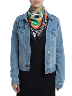 Multi-Patterned Asymmetric Design Scarf