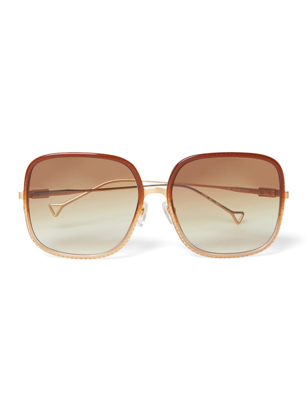 Brown Square Sunglasses