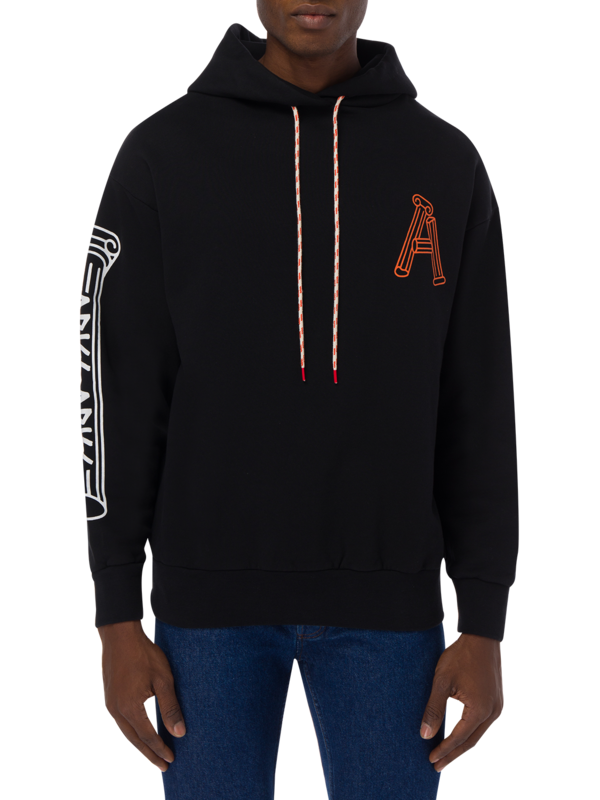 Greek Column Print Hoodie