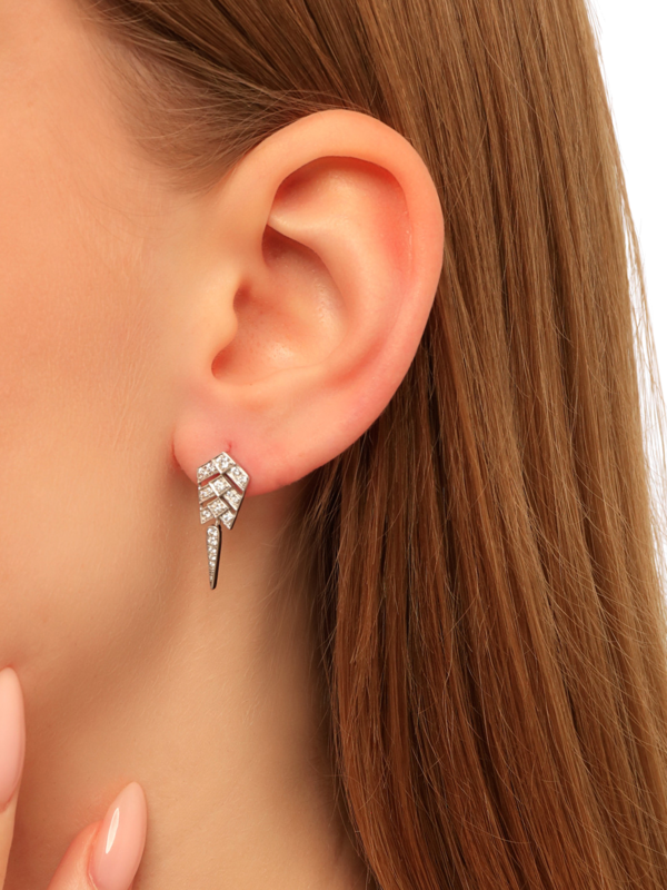 Diamond Stairway Drop Earring