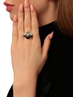 Silver Rock Away Ring