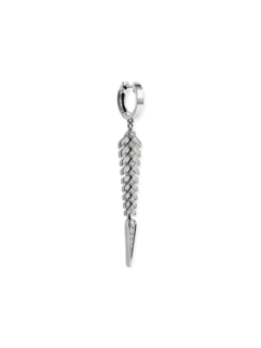Silver and Diamond Stairway Drop Earring