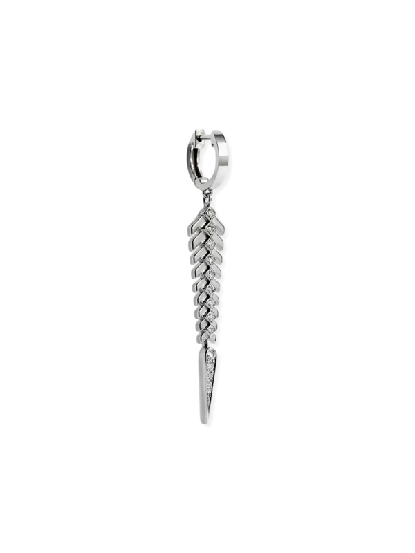 Silver and Diamond Stairway Drop Earring