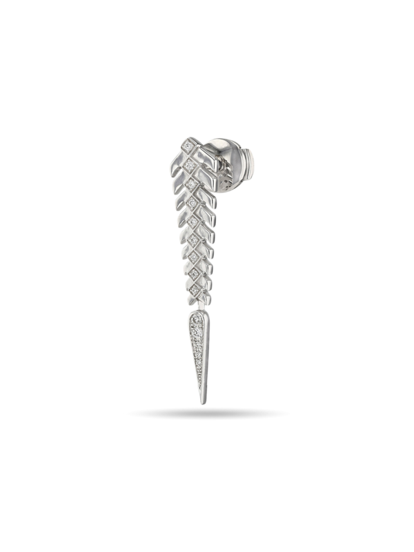 Silver and Diamond Stairway Drop Earring