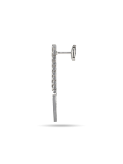 Silver and Diamond Stairway Drop Earring