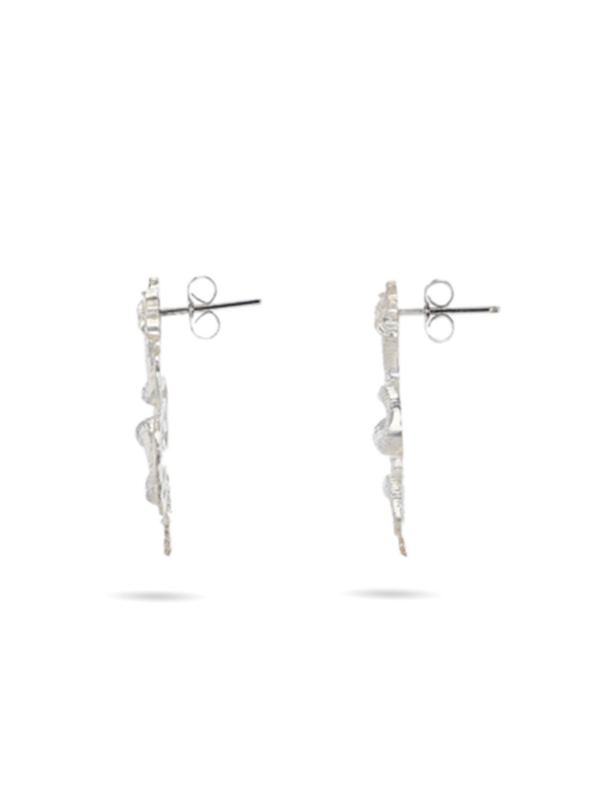 Chinese Dragon Silver-Tone Earrings
