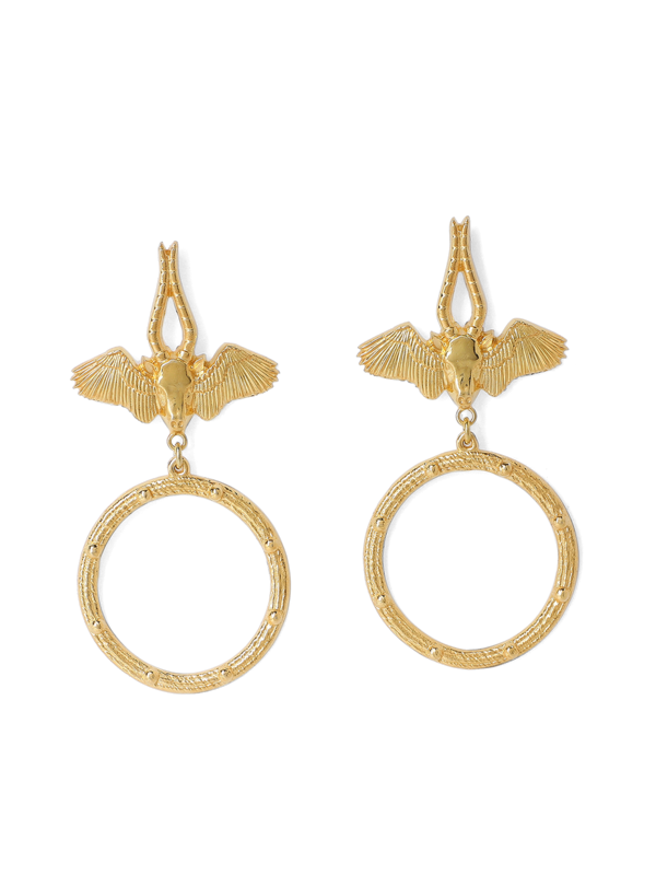 Solid Gold Statement Earrings