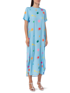 STARS PRINTED T-SHIRT DRESS