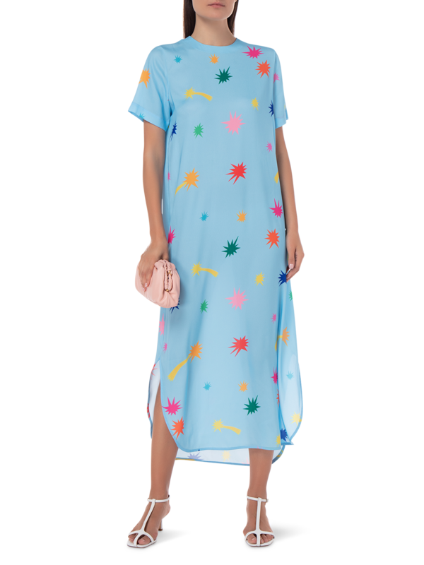 STARS PRINTED T-SHIRT DRESS
