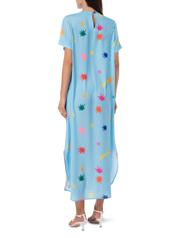 STARS PRINTED T-SHIRT DRESS