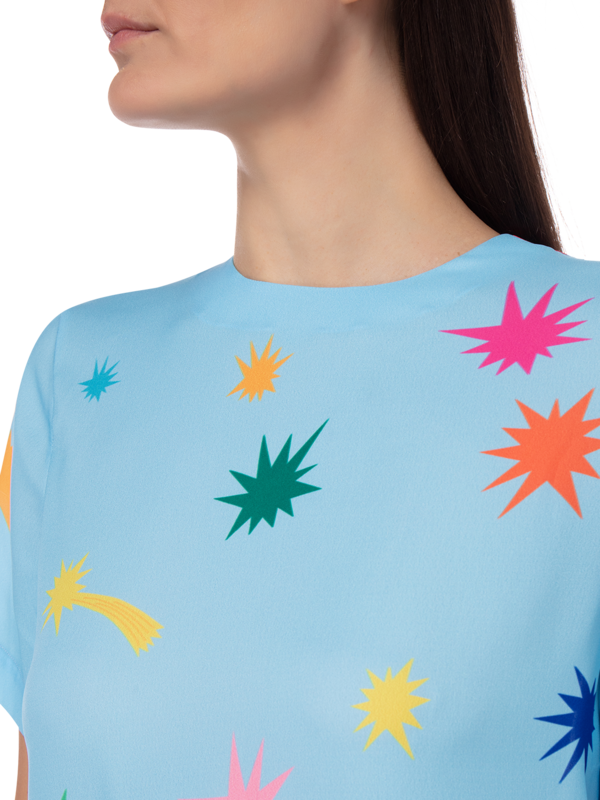 STARS PRINTED T-SHIRT DRESS
