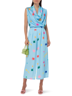 STARS PRINTED WIDE PANTS