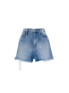 Denim Shorts With Heart Pockets