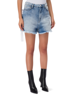 Denim Shorts With Heart Pockets