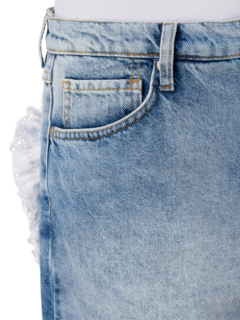 Denim Shorts With Heart Pockets