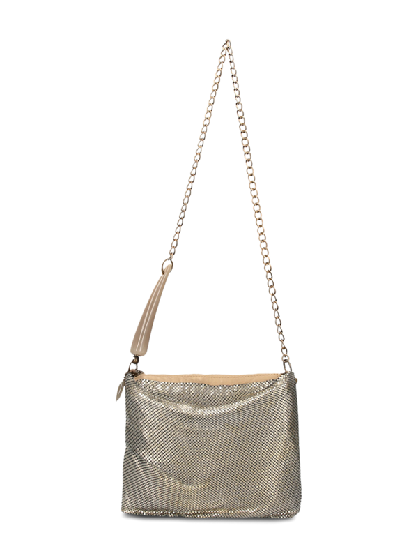 Gold Metallic Mesh Shoulder Bag