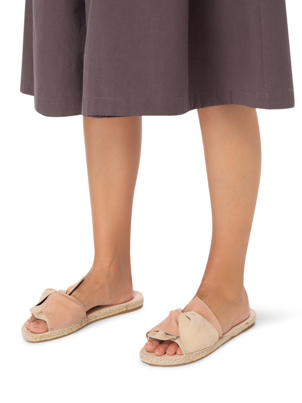 SANDALS WITH KNOT SOFT SUEDE