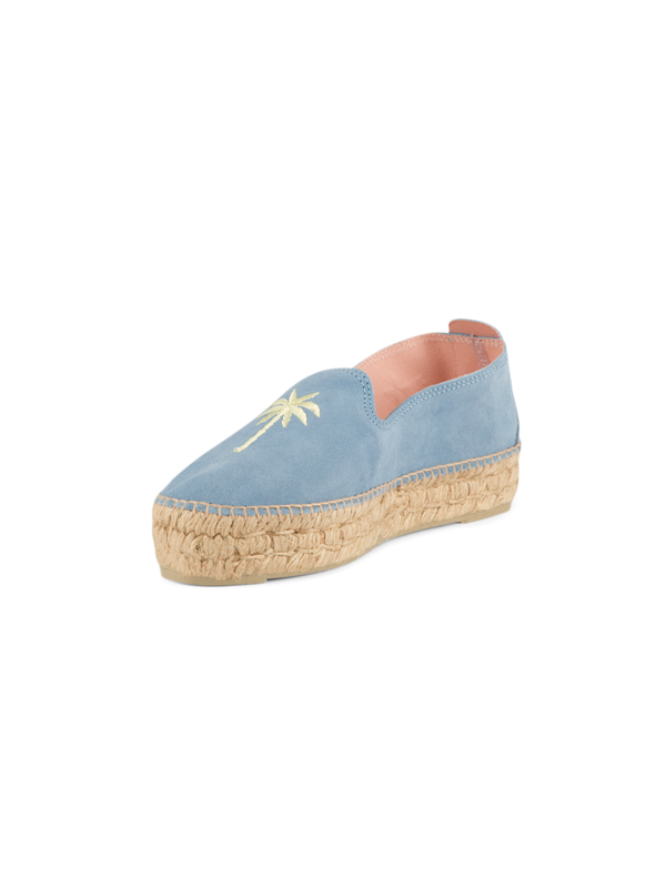 Embroidered Suede Espadrilles