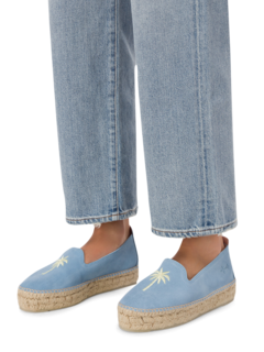 Embroidered Suede Espadrilles