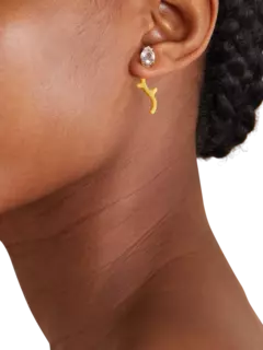 أقراط فوكسي مفردة | ذهب أصفر عيار 18 قيراط