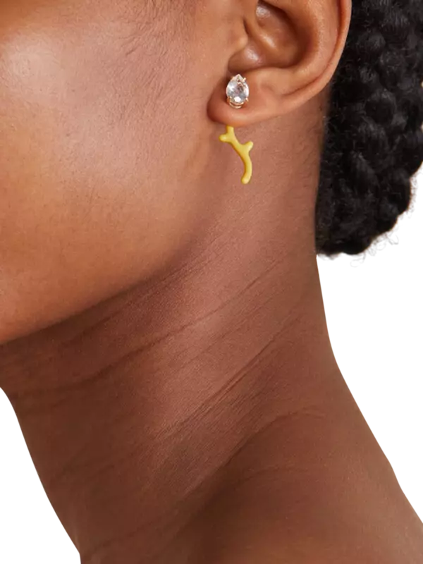 أقراط فوكسي مفردة | ذهب أصفر عيار 18 قيراط