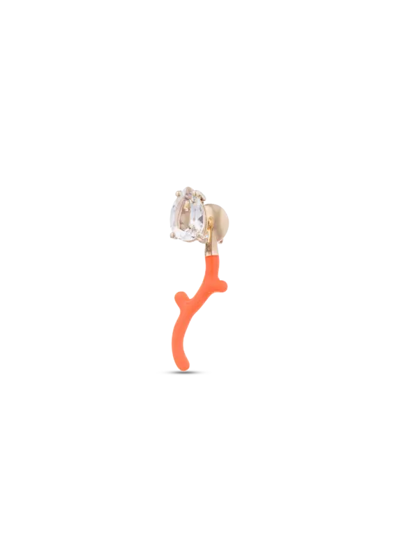 أقراط فوكسي مفردة | ذهب وردي عيار 9 قيراط