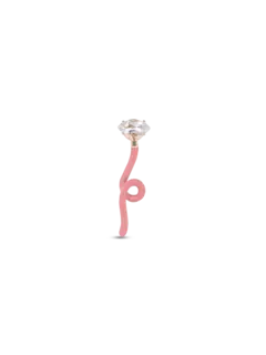 أقراط جروفي طويلة مفردة | ذهب أصفر عيار 9 قيراط