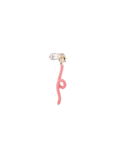 أقراط جروفي طويلة مفردة | ذهب أصفر عيار 9 قيراط