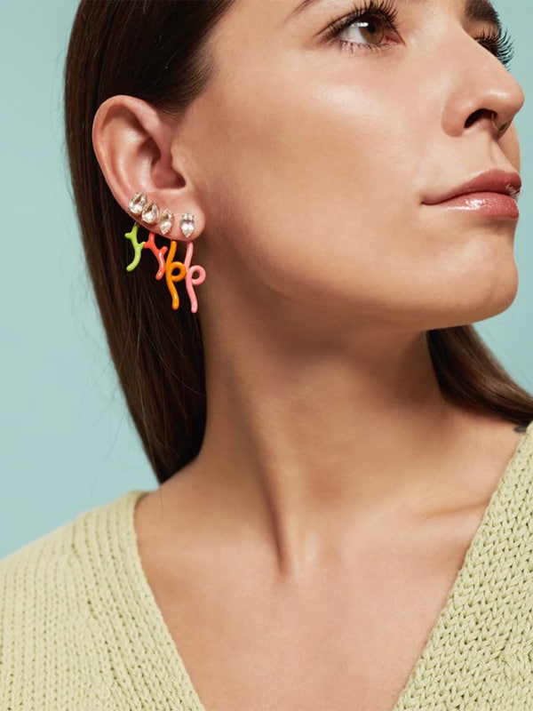 Groovy Single Earring long