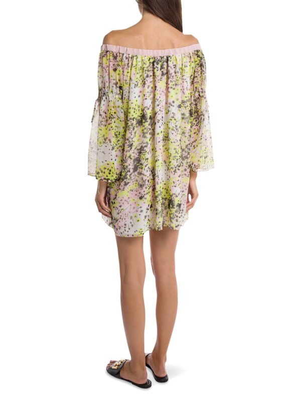 Multi-Colored Off-Shoulder Short Dress