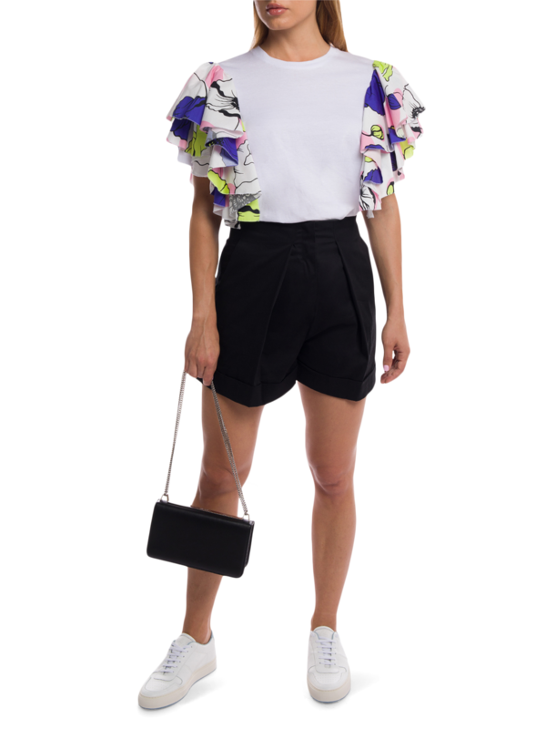 Tailored Shorts with Cuffed Hemline