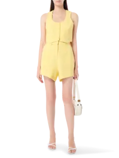 شورت جينا من الصوف بخصر مرتفع