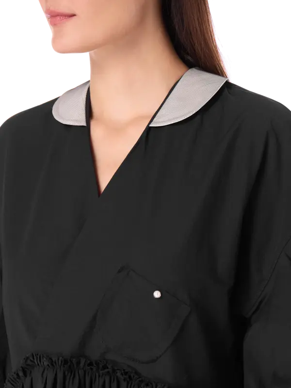 فستان جينزا متوسط الطول