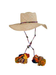 Tasseled Straw Gambler Hat
