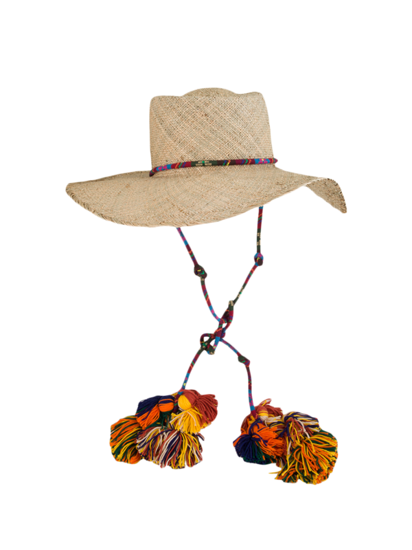 Tasseled Straw Gambler Hat