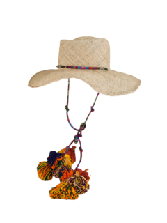 Tasseled Straw Gambler Hat
