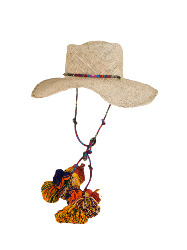 Tasseled Straw Gambler Hat