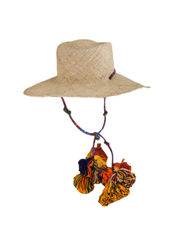 Tasseled Straw Gambler Hat