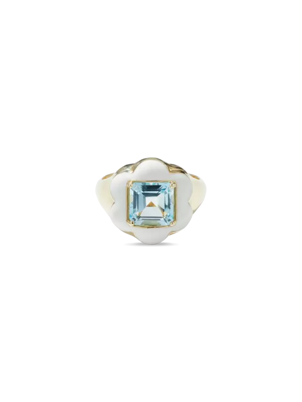 خاتم جيف ذيم فلاورز | ذهب أصفر عيار 9 قيراط