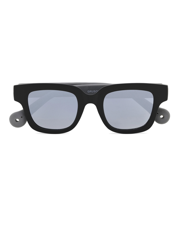 Thick-Rimmed Two-Tone Rectangle Sunglasses