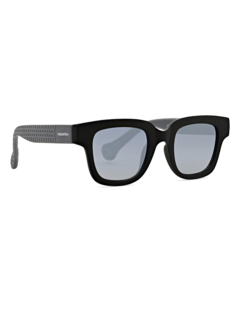 Thick-Rimmed Two-Tone Rectangle Sunglasses
